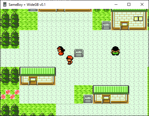 The WideGB Game Boy emulator running on Windows